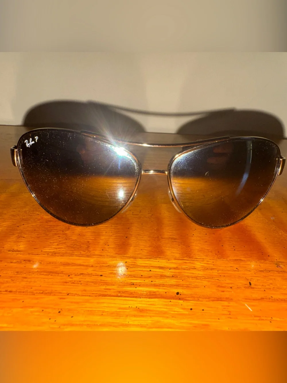 Ray-Ban Black/Silver Frame Sunglasses with Black Lenses with original case